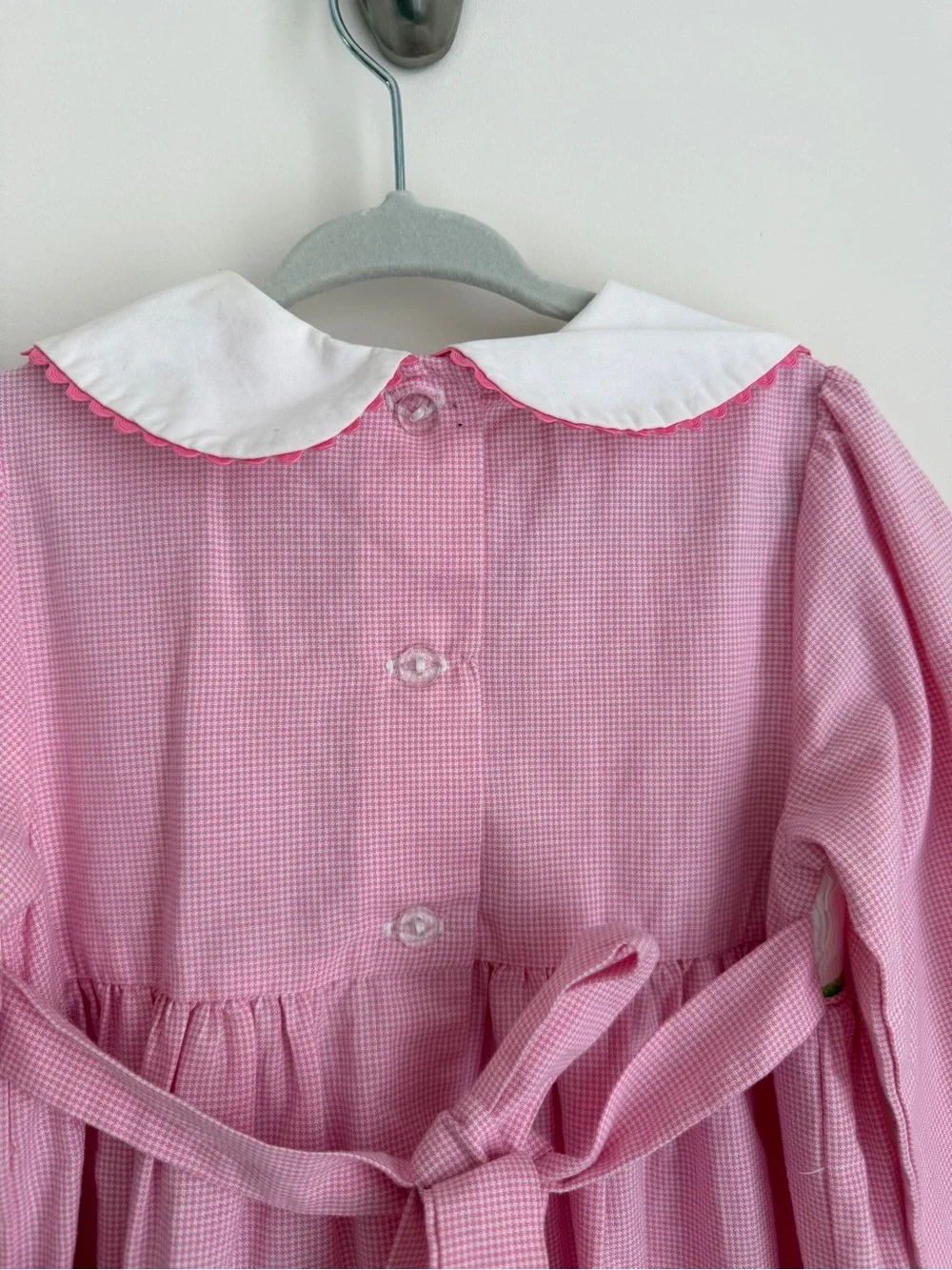 Vintage Rare Editions Pink Gingham Smocked Cinderella Princess Dress 3T
